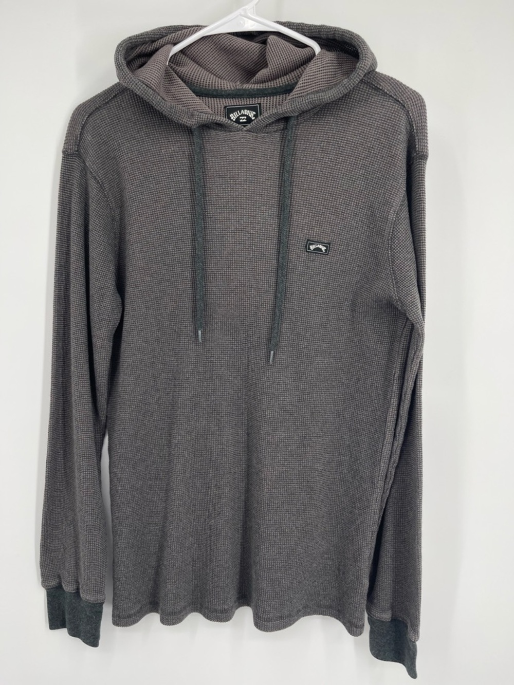 Billabong Mens Small Lightweight Waffle Knit Keystone Pullover Thermal Hoodie